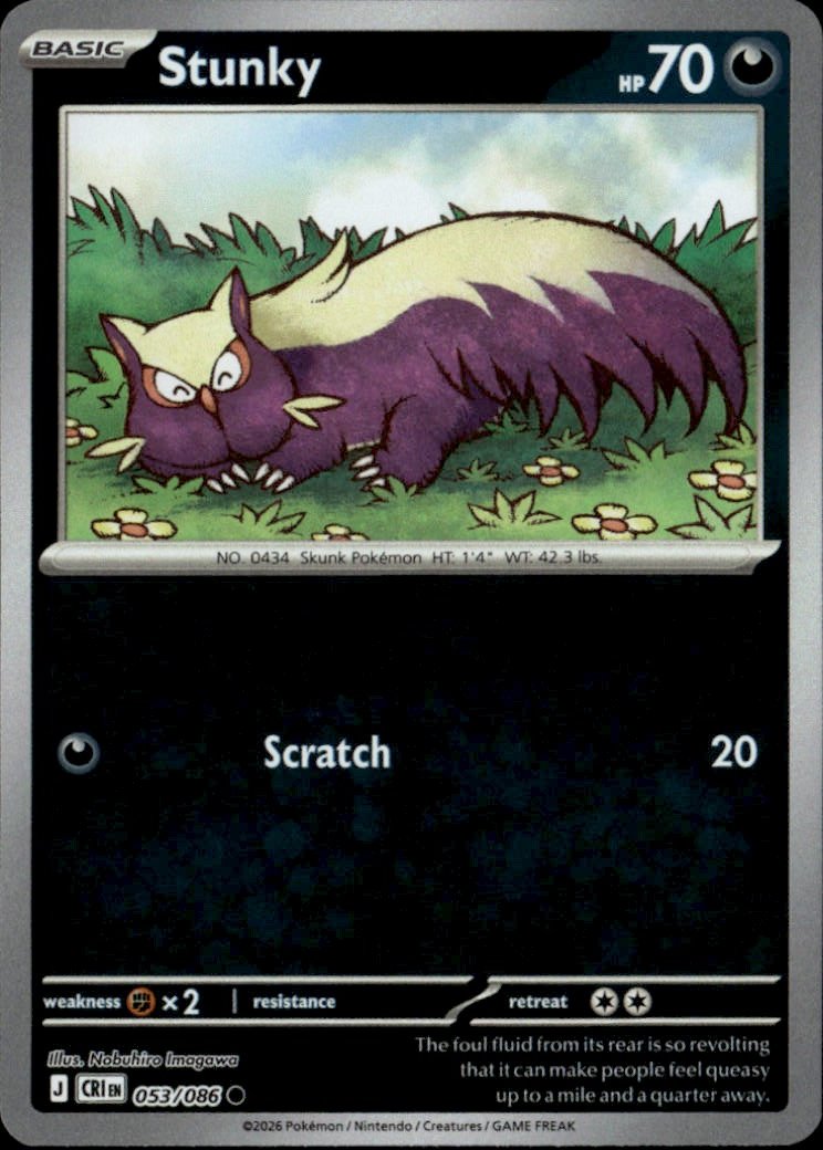 2026 Pokemon Xy Stunky graded slab