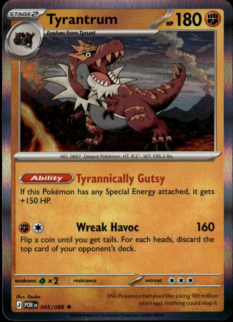 2026 Pokemon Tyrantrum graded slab