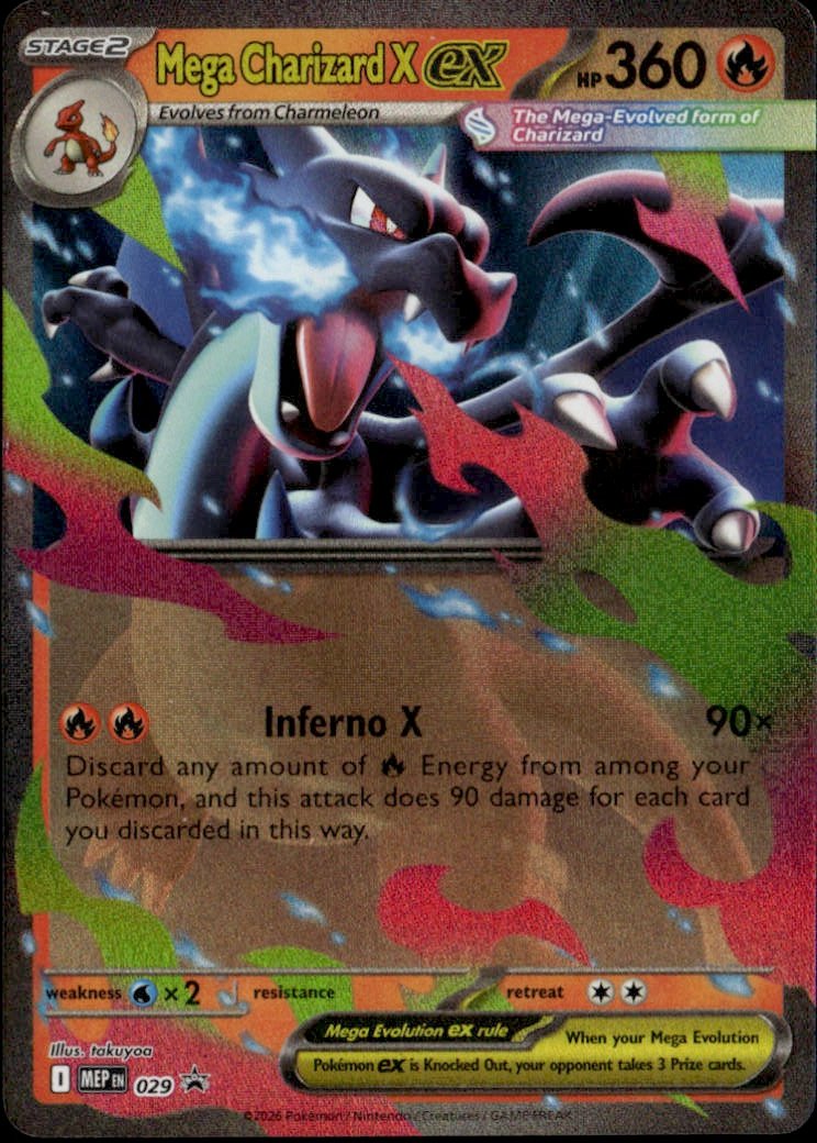 2026 Pokemon Mep Mega Charizard X Ex graded slab