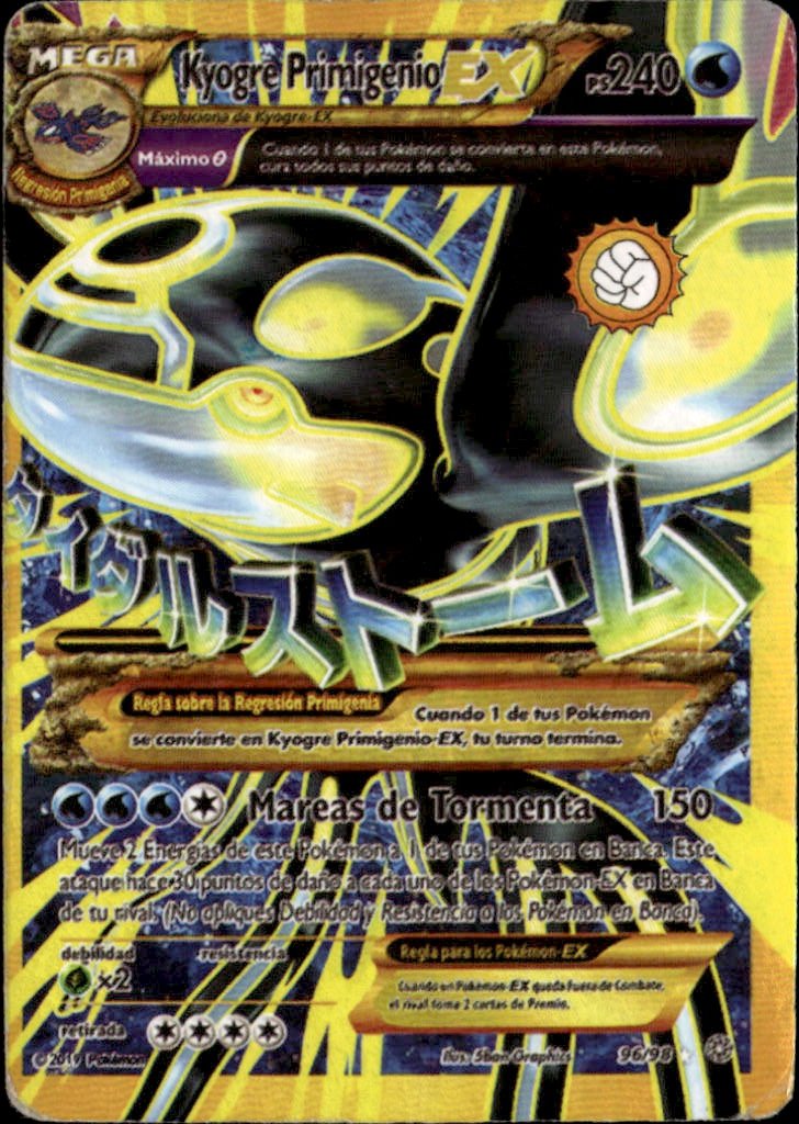 2019 POKEMON XY SPANISH PRIMAL KYOGRE graded slab