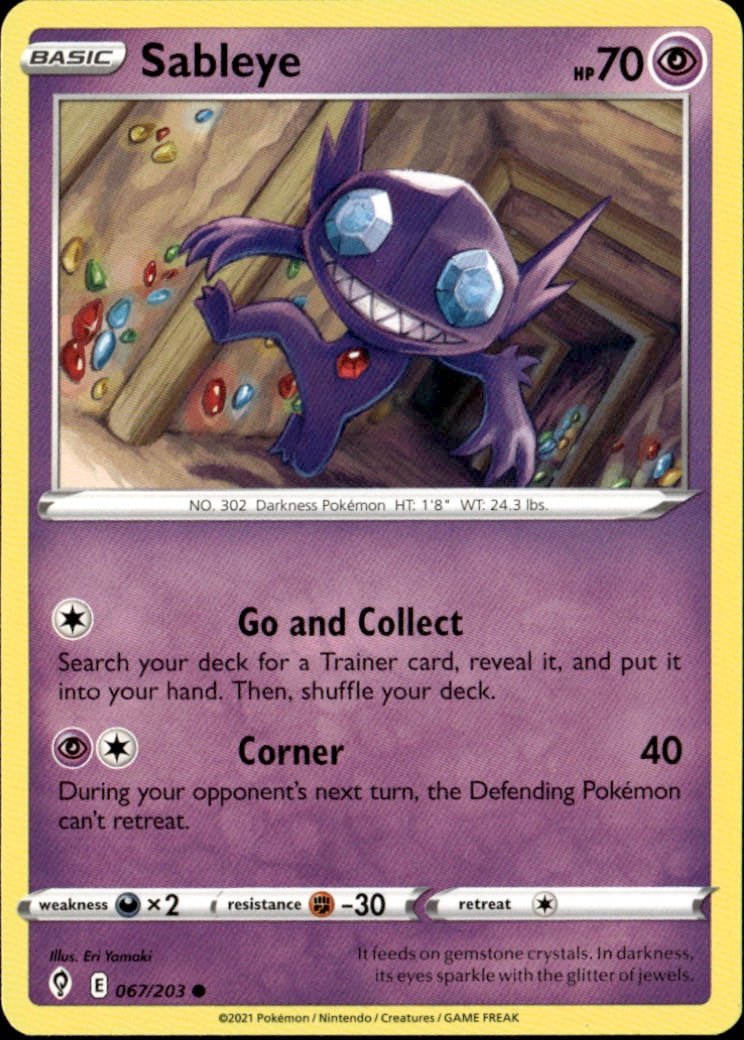 2021 Pokemon Swsh Sableye graded slab