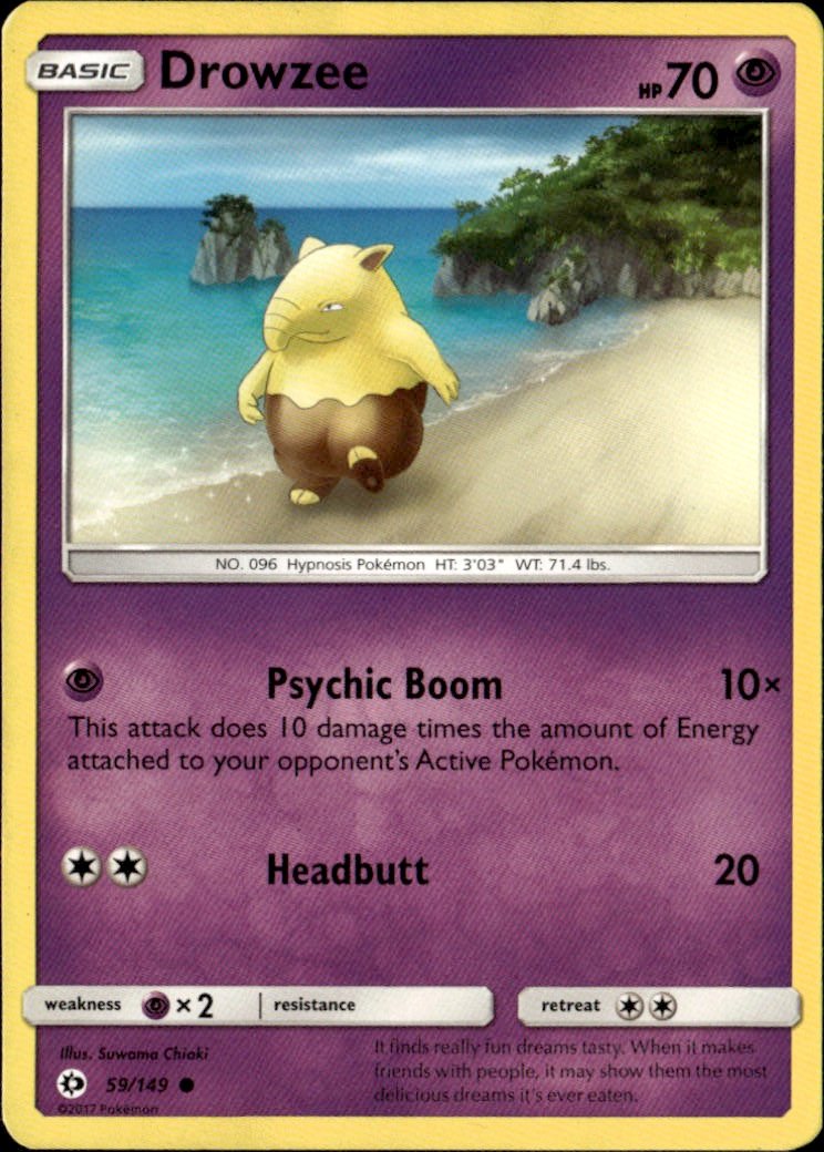 2017 Pokemon Sun & Moon Drowzee graded slab