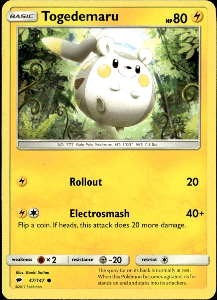 2017 Pokemon Sun & Moon Togedemaru graded slab