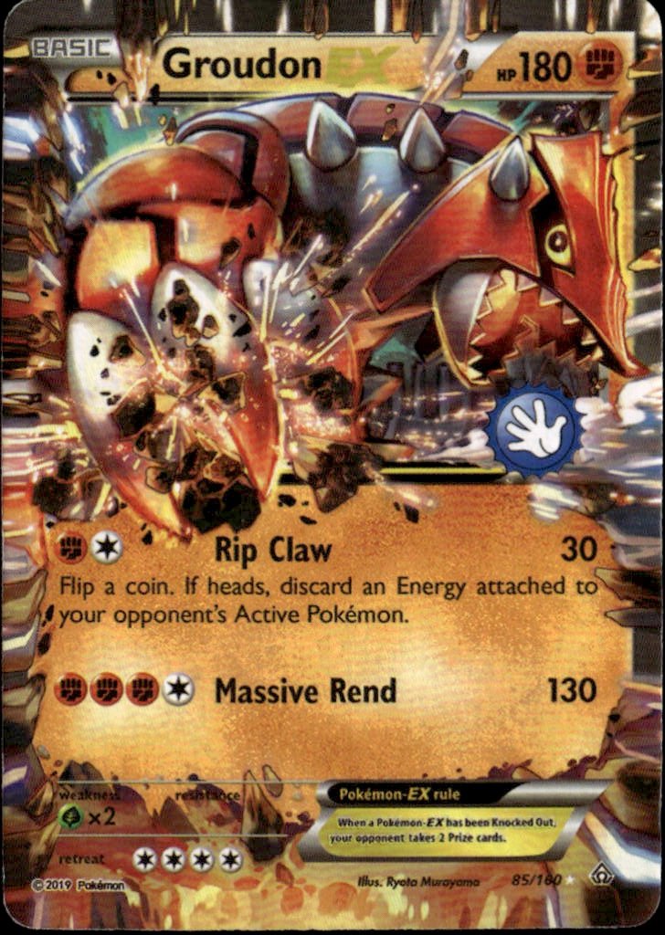 2019 Pokemon Xy Groudon Ex graded slab