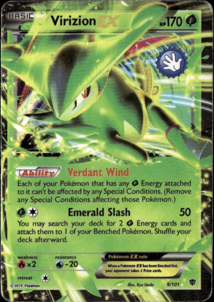 2019 Pokemon B&W Virizion Ex graded slab