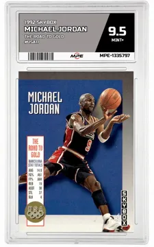 1992 SKYBOX THE ROAD TO GOLD #USA11 Michael Jordan MPE 9.5 MINT+ — graded card up for auction